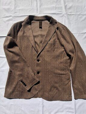 Eleventy Men's Chevron Blazer Sport Coat Cardigan Herringbone US 44